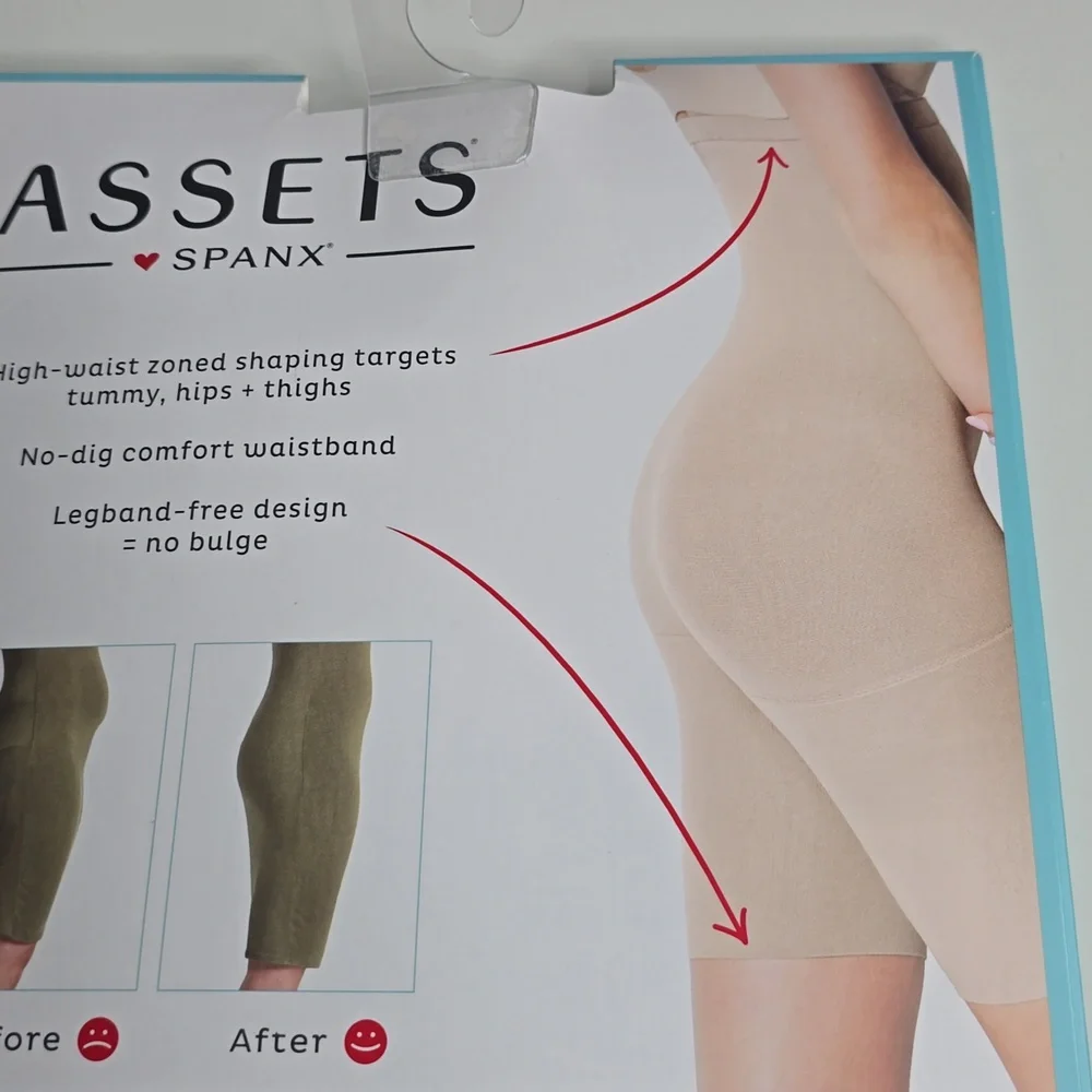 Assets SPANX High-Waist Shaping Short in Nude Size 1